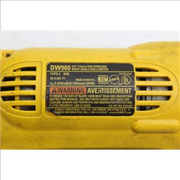 Dewalt Dw960 Right Angle Drill Driver