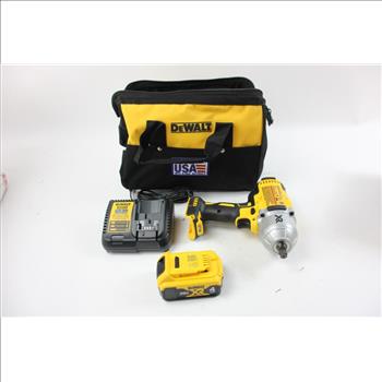 Dewalt High Torque Impact Wrench With Detent Anvil Kit, Milwaukee Reciprocating Saw, And Battery Pack, 3 Pieces