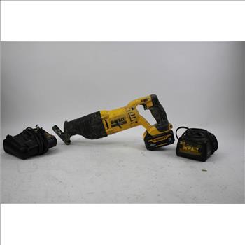 Dewalt Reciprocating Saw With Battery Chargers, 3 Pieces