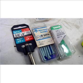Dewalt, Ryobi, Bosch Drill Bits, Doorman Cotter Pins, Machine Screws, And More, 9 Pieces