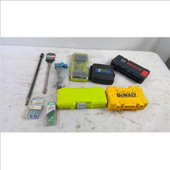 Dewalt, Ryobi, Bosch Drill Bits, Doorman Cotter Pins, Machine Screws, And More, 9 Pieces