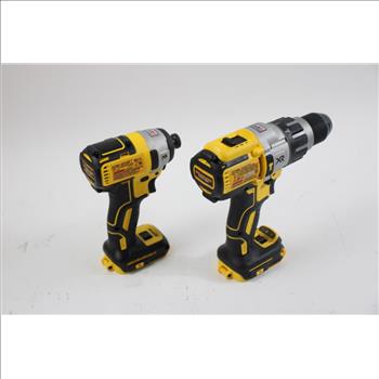 Dewalt Tool Bag With Hammer Drill/ Drill Driver, Impact Driver, Battery Pack And Battery Charger, 5 Pieces