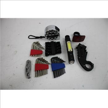 Dewalt Tool Battery, Flashlight, Measuring Tape & More 18 Pieces