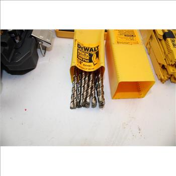 DeWalt Toolbag, DW084 4 Beam Laser Pointer, Saw Blades, Drill Bits: 5 Items