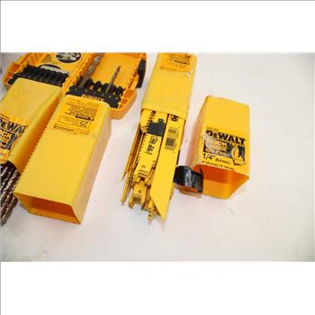 DeWalt Toolbag, DW084 4 Beam Laser Pointer, Saw Blades, Drill Bits: 5 Items