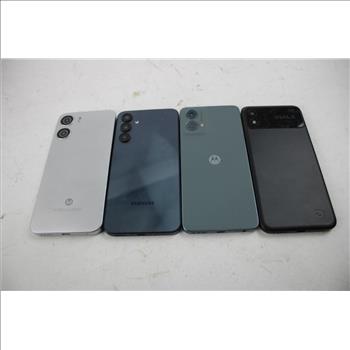 Dialn, Motorola, Samsung, Maxwest Cell Phone Lot, 4 Pieces, Sold For Parts