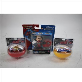 Die-Cast Cars, Bobbleheads, And Duel Masters Collectible Figures, 17 Pieces