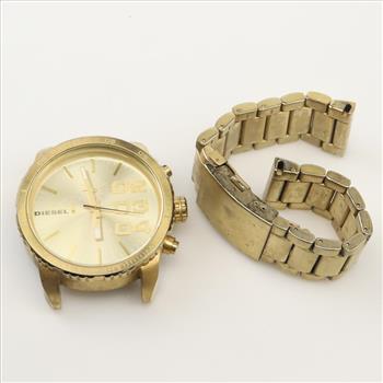 Diesel Double Down Yellow Dial Watch