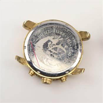 Diesel Double Down Yellow Dial Watch