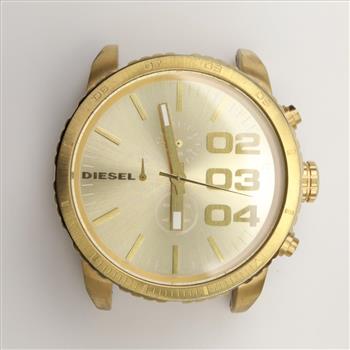 Diesel Double Down Yellow Dial Watch