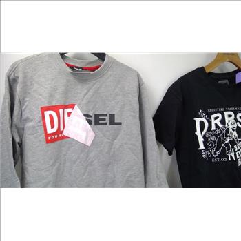 Diesel Sweatshirt, PRPS Bruised Never Broken T-Shirt, Size Small, 2 Pieces