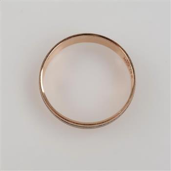 Dinasti 14kt Two Tone Gold Band