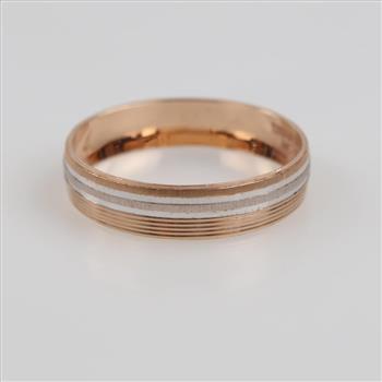 Dinasti 14kt Two Tone Gold Band