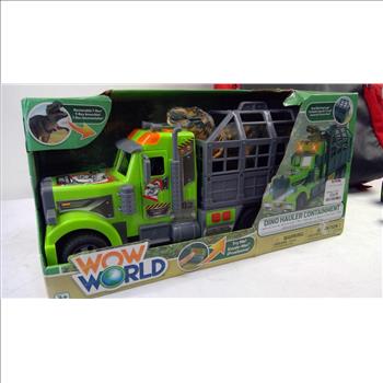 Dino Truck Toy, Nike Red Backpack, Car Power Inverter, Binoculars