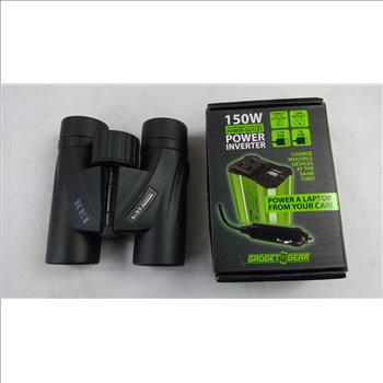 Dino Truck Toy, Nike Red Backpack, Car Power Inverter, Binoculars