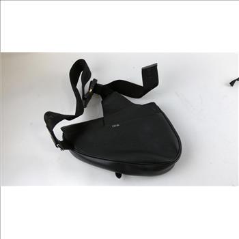 Dior Black Leather Saddle Bag - Doublechecked By Entrupy