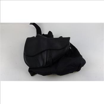 Dior Black Leather Saddle Bag - Doublechecked By Entrupy