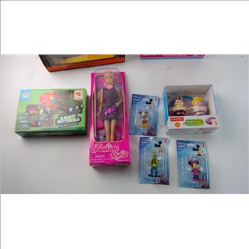 Disney Figures, Baby Alive Doll, And More, 8 Pieces