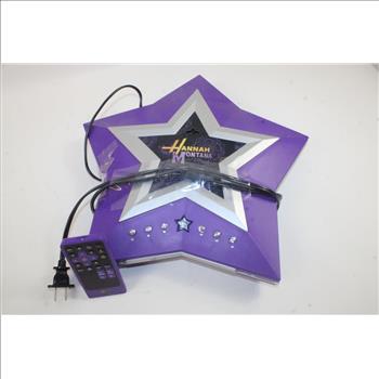 Disney Hannah Montana Purple Star Shaped Dvd Player With Remote