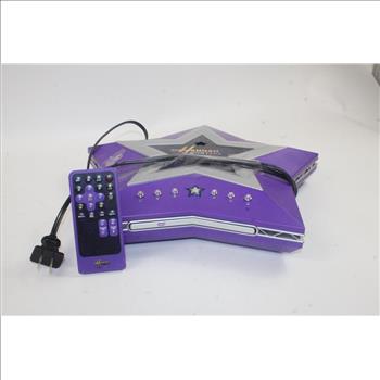 Disney Hannah Montana Purple Star Shaped Dvd Player With Remote
