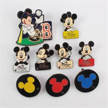 Disney Mickey Mouse Pins, 9 Pieces