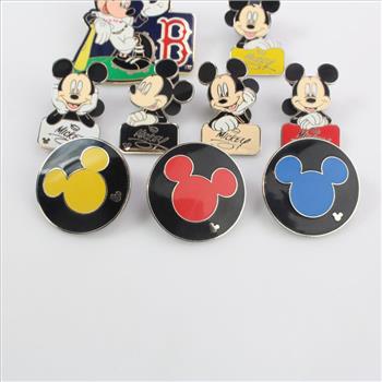 Disney Mickey Mouse Pins, 9 Pieces