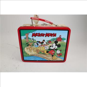 Disney Mickey Mouse School Bus Wagon 1997 Series #2 Metal Lunch Box