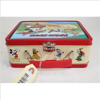 Disney Mickey Mouse School Bus Wagon 1997 Series #2 Metal Lunch Box