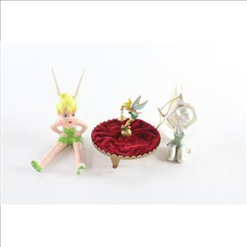 Disney Tinkerbell Figurines And Ornament, 3 Pieces
