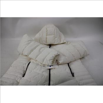 DKNY Lightweight Puffer Jacket, Ivory, Size XL