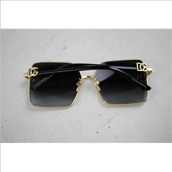 Dolce & Gabbana Square-Framed Gold/Black Sunglasses