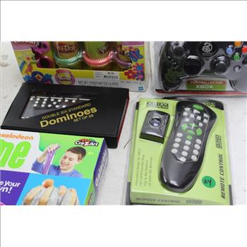 Dominoes, Slime, Play-Doh, Xbox Controller, Xbox Remote: 5 Items