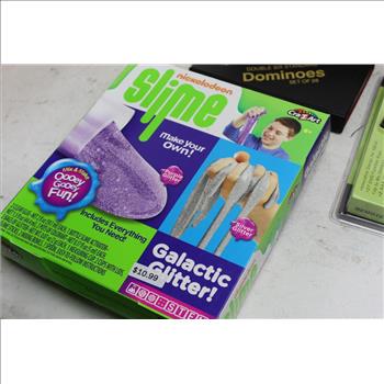 Dominoes, Slime, Play-Doh, Xbox Controller, Xbox Remote: 5 Items
