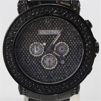 Don & Co Watch With Black Diamonds
