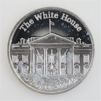 Donald J Trump US 45th President Fine Silver Round 1 Troy Oz