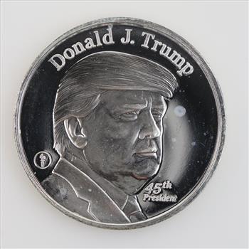 Donald J Trump US 45th President Fine Silver Round 1 Troy Oz