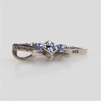 Donegal Square Sterling Silver Bethlehem Midnight Star Pendant