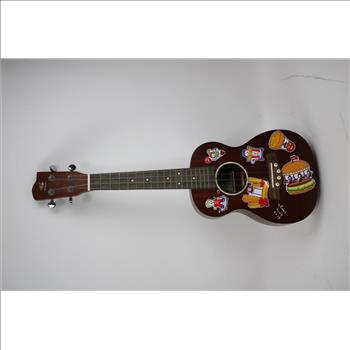 Dong Ling DL-23 Ukulele In Case, Plush Toys And Toothless Dragon Figure, 4 Pieces