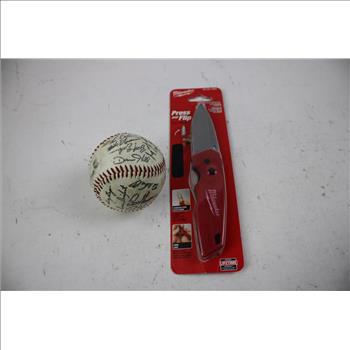 Donruss, Score, And More Baseball Cards, Signed Baseball, Milwaukee Knife, 40+ Pieces