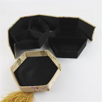 Double Layer Upholstered Jewelry Box