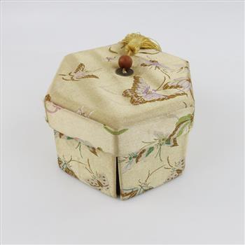 Double Layer Upholstered Jewelry Box