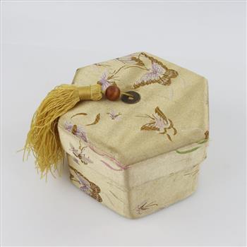 Double Layer Upholstered Jewelry Box