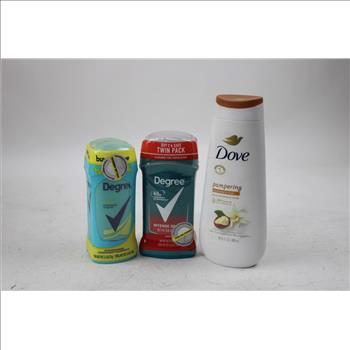 Dove Soup, Body Wash, Degree Deodorant, 7 Pieces