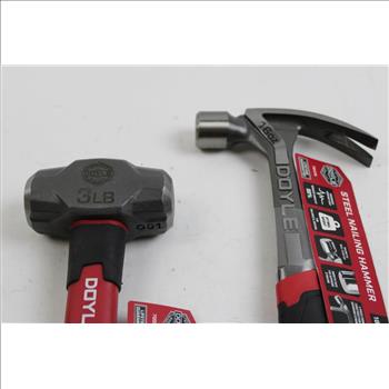 Doyle 3 Lb Steel Drilling Hammer, And 16 Oz Steel Nailing Hammer