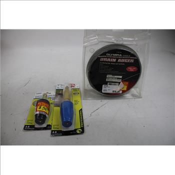 Drain Auger, Whip Hose Extension, Pressure Washer Turbo Nozzle, And More, 6 Pieces