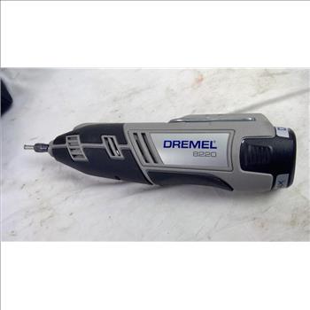 Dremel 8220 Rotary Tool, Dremel Accessory Storage Kit, And Black & Decker Bag