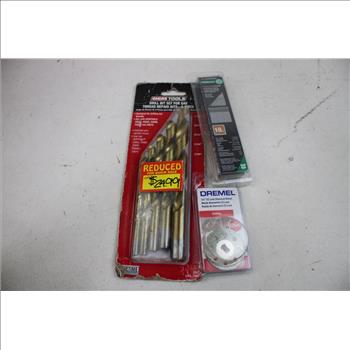 Dremel Accessory Fits, Metabo 18-Gauge Finish Nails, Drill Bits, Cutting Wheel, 4 Pieces