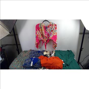 Dresses And Shirts Bulk Lot, Size Small - DAMAGED, TORN SECURITY TAGS, 7 Pieces