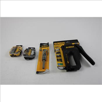 Drill Bits And Stapler, 4 Pieces