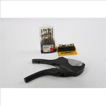 Drill Bits, Pipe Wrenchs And More 7 Pieces